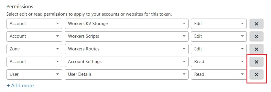 cf remove unused permissions